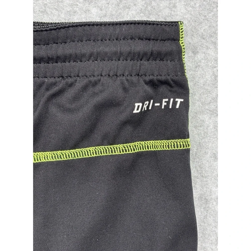 Nike‎ Dri-FIT Running Training Shorts Men's Large Black Neon Green 6